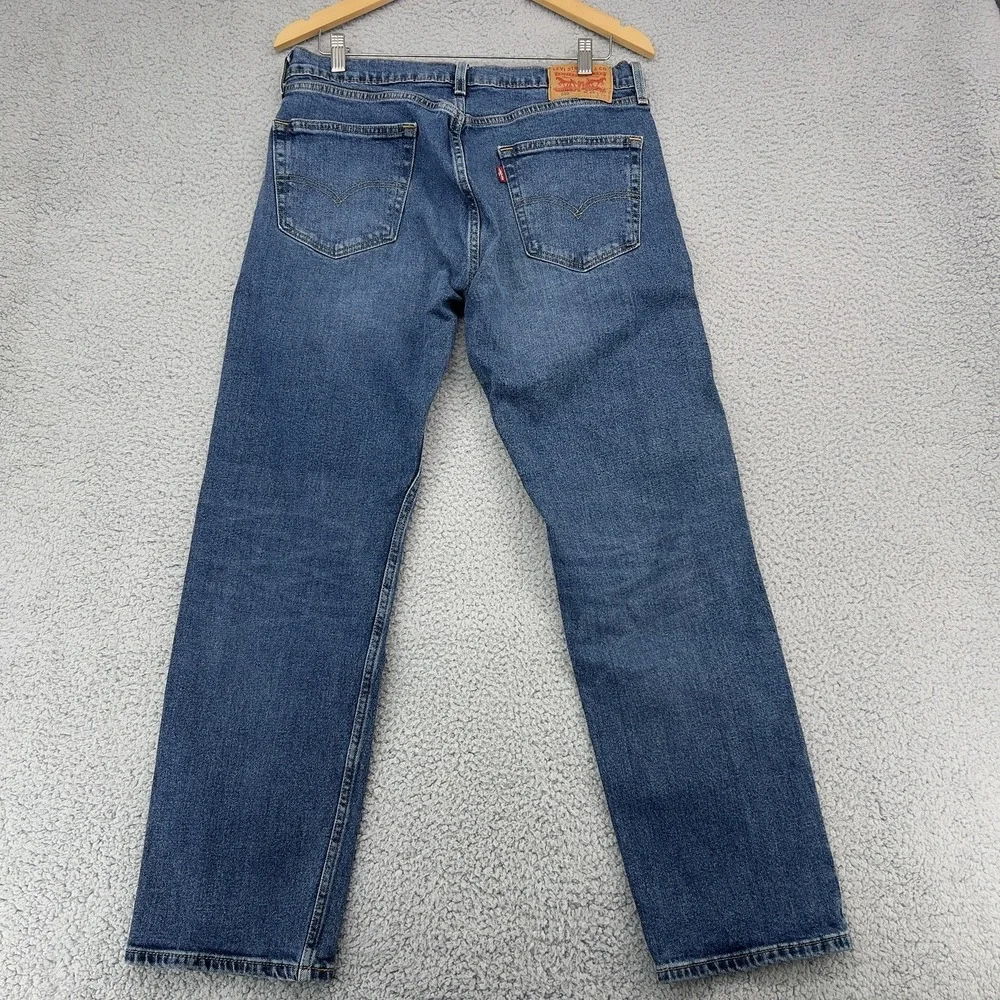 Levi's 505 Regular Fit Jeans Men's W33 L30 Blue Stretch Denim